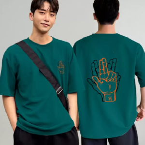 Men Printed Round Neck Polycotton Dark Green T-Shirt
