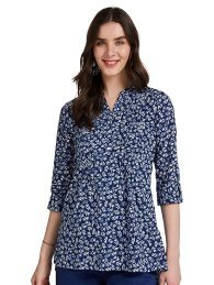 Women’s Printed Straight Cotton Short Kurti