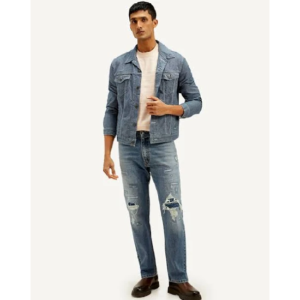 Men 555 Relaxed Fit Highly Distressed Light Fade Stretchable Jeans