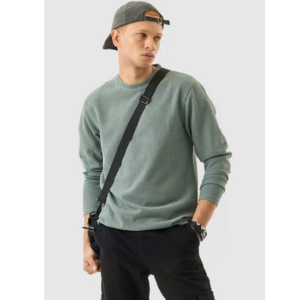 Men’s Slim Fit Flat Knit Brown T-Shirt Slim Fit