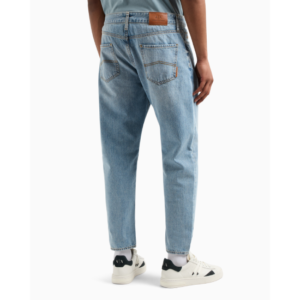 Slim Fit Mid-Rise Stretch Cotton Denim For Men