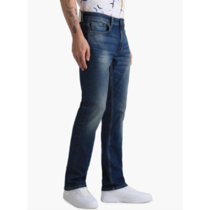 Men’s Mid Rise Washed Regular Fit Jeans