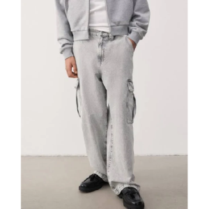 Men’s Baggy Light Grey Jeans