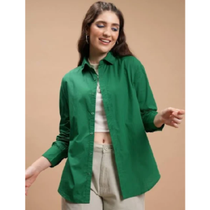 Women’s Spread Collar Cotton Casual Shirt