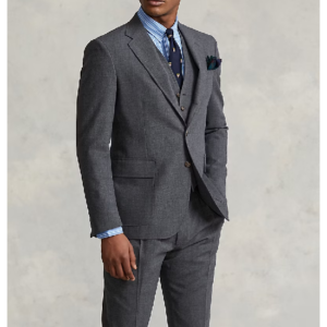 Men’s Polo Tailored Wool Sharkskin Suit