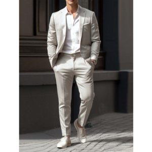 Men’s Single Breasted Casual Two Piece Suit