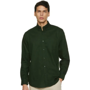 Men Slim Fit Shirt with Mandarin Collar