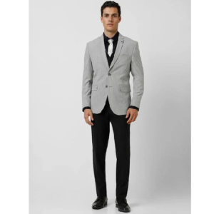 Men’s Textured Slim Fit Single-Breasted Four Piece Formal Suit