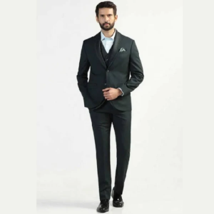 Three Piece Textured Formal Suit