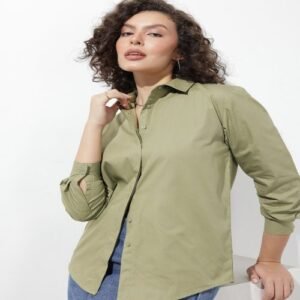 Women Pure Cotton Oversized Casual Shirt