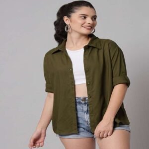 Fit Spread Collar Casual Shirt