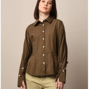 Women’s Oversized Solid Cotton Shirt