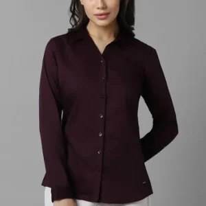 Spread Collar Cotton Regular Fit Curved Formal Shirt